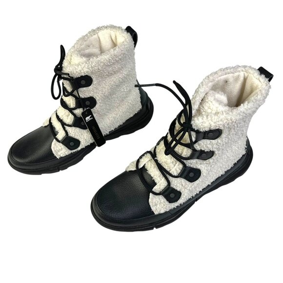 Sorel Womens Explorer II Joan Cozy Waterproof Boot Black Sea Salt NWT Size 11 - Picture 3 of 7
